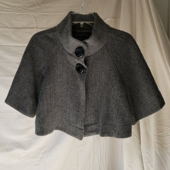 I-N-C Women’s Heavy Wool Grey Cropped Pea Coat – size M - Picture 3 of 15